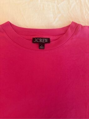 J. Crew Hot Pink Crewneck Tee